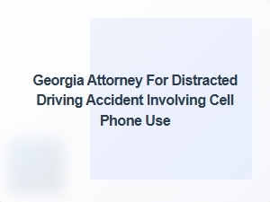 Georgia Attorney Specializing in Distracted Driving Accidents Caused by Cell Phone Use